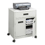 Safco; Steel Mobile Machine Stand With Drawer, Gray