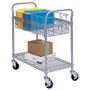 Safco; Wire Mail Cart, 38 1/2 inch;H x 26 3/4 inch;W x 18 3/4 inch;D, Metallic Gray