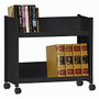 Sandusky; Book Truck, Single-Sided With 2 Sloped Shelves, 25 inch;H x 29 inch;W x 14 inch;D, Black
