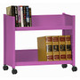 Sandusky; Book Truck, Single-Sided With 2 Sloped Shelves, 25 inch;H x 29 inch;W x 14 inch;D, Grape