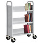 Sandusky; Book Truck, Single-Sided With 3 Sloped Shelves, 46 inch;H x 32 inch;W x 14 inch;D, Dove Gray
