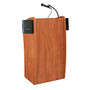 Oklahoma Sound Vision Floor Lectern With Sound, 46 inch;H x 24 inch;W x 21 inch;D, Cherry