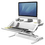 Fellowes; Lotus Sit-Stand Adjustable Workstation, 5 1/2 inch;H x 32 3/4 inch;W x 24 1/4 inch;D, White