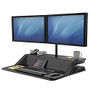 Fellowes; Lotus&trade; Sit-Stand Adjustable Workstation, 5 1/2 inch;H x 32 3/4 inch;W x 24 1/4 inch;D, Black