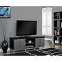 Monarch Specialties 2-Tone TV Stand For TVs Up To 60 inch;, 21 inch;H x 60 inch;W x 16 inch;D, Black/Gray