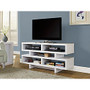Monarch Specialties Open-Concept TV Stand For Flat-Screen TVs Up To 48 inch;, 24 inch;H x 48 inch;W x 16 inch;D, White