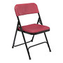 National Public Seating Lightweight Plastic Folding Chairs, 29 3/4 inch;H x 18 3/4 inch;W x 20 3/4 inch;D, Burgundy/Black, Pack Of 88