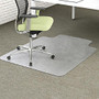 Deflect-o EnvironMat Low Pile Chair Mat with Lip - Carpeted Floor - 48 inch; Length x 36 inch; Width - Lip Size 12 inch; Length x 20 inch; Width - Polyethylene Terephthalate (PET) - Smoke