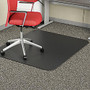 Deflect-O; Chair Mat For Low-Pile Carpets, For Commercial-Grade Carpeting, 45 inch;W x 53 inch;D, Black