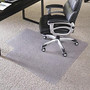 ES Robbins AnchorBar Chair Mat - Carpeted Floor - 60 inch; Length x 46 inch; Width x 1 inch; Thickness - Lip Size 12 inch; Length x 25 inch; Width - Vinyl - Clear