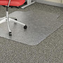 Lorell; Economy Weight Chair Mat For Carpet, 48 inch; x 36 inch; (19 inch; x 10 inch; Lip), Clear