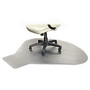 Lorell; PlushMat Chair Mat For Medium-Pile Carpet, 66 inch; x 60 inch; (20 inch; x 12 inch; Lip), Clear