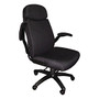 Mayline; Group Comfort Series Big & Tall 6446 High-Back Fabric Chair, 48 inch;H x 29 inch;W x 28 inch;D, Black Frame, Black Fabric