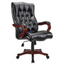 Realspace; Bradford Executive Big & Tall Tufted Bonded Leather Chair, Cherry/Matte Black