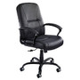 Safco; Serenity Big & Tall Leather Chair, 47 inch;H x 22 inch;W x 22 inch;D, Black