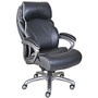 Serta; Big & Tall Smart Layers&trade; Tranquility Bonded Leather High-Back Chair With AIR&trade; Technology, Black/Slate