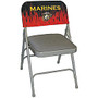 Integrity By California Color Decorative Folding Chair Cover, Marines,  inch;Firestorm inch;, Pack Of 12