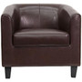 Flash Furniture Leather Office Guest/Reception Chair, Brown