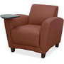 Lorell Reception Seating - Black, Mahogany, Tan - Bonded Leather - 34.5 inch; Width x 36 inch; Depth x 31.3 inch; Height