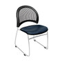 OFM Moon Series Stack Chair, 31 1/2 inch;H x 21 3/4 inch;W x 23 inch;D, Navy/Gray, Set Of 4