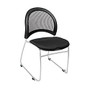 OFM Moon Series Stack Chair, Fabric, 31 1/2 inch;H x 21 3/4 inch;W x 23 inch;D, Black/Gray, Set Of 4