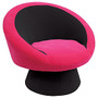 Lumisource Saucer Chair, Black/Pink