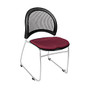OFM Moon Series Stack Chair, Fabric, 31 1/2 inch;H x 21 3/4 inch;W x 23 inch;D, Burgundy/Gray, Set Of 4