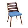 Lumisource Trevi Chair, Blue/Walnut