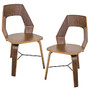 Lumisource Trilogy Bistro Chairs, Walnut, Set Of 2