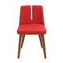 Lumisource Varzi Chairs, Red/Walnut