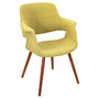 Lumisource Vintage Flair Chair, Green/Walnut