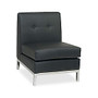 Office Star Wall Street Reception Armless Chair, 31 inch;H x 23 inch;W x 28 inch;D, Black
