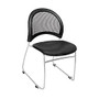 OFM Moon Series Stack Chair, Vinyl, 31 1/2 inch;H x 21 3/4 inch;W x 23 inch;D, Black/Gray, Set Of 4