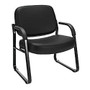 OFM Big And Tall Anti-Bacterial Guest Reception Chair With Arms, Black