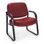OFM Big And Tall Anti-Bacterial Guest Reception Chair With Arms, Wine/Black