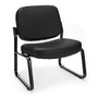 OFM Big And Tall Anti-Bacterial Guest Reception Chair, Black