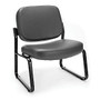 OFM Big And Tall Anti-Bacterial Guest Reception Chair, Charcoal/Black