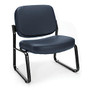 OFM Big And Tall Anti-Bacterial Guest Reception Chair, Navy/Black