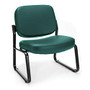 OFM Big And Tall Anti-Bacterial Guest Reception Chair, Teal/Black