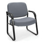 OFM Big And Tall Reception Chair With Arms, Gray/Black