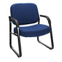 OFM Big And Tall Reception Chair With Arms, Navy/Black