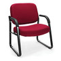 OFM Big And Tall Reception Chair With Arms, Wine/Black