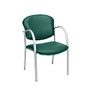 OFM Danbelle Series Anti-Bacterial Contract Reception Chair, Teal/Silver