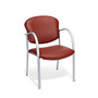 OFM Danbelle Series Anti-Bacterial Contract Reception Chair, Wine/Silver