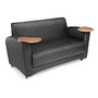 OFM Interplay-Series Double-Table Sofa, 33 inch;H x 82 inch;W x 32 1/2 inch;D, Black/Bronze