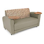 OFM Interplay-Series Double-Table Sofa, 33 inch;H x 82 inch;W x 32 1/2 inch;D, Plum/Taupe/Bronze