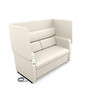 OFM Morph Series Soft Seating Sofa, Linen/Chrome