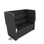 OFM Morph Series Soft Seating Sofa, Midnight/Chrome