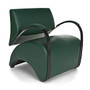 OFM Recoil Series Lounge Chair, Dark Green/Black
