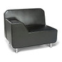 OFM Serenity Series Lounge Chair With Right Armrest, Black/Chrome